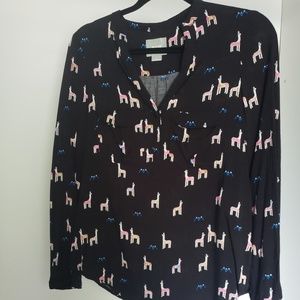 Anthropologie Llama shirt